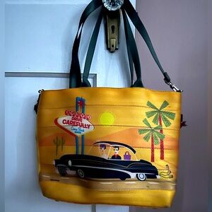 “Leaving Las Vegas” Medium Streamline Tote Bag / Shag X Harvey “Viva Las Vegas”